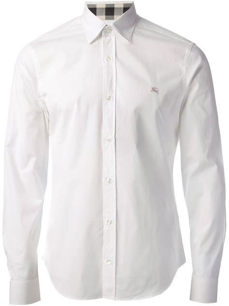 white and black burberry shirt|Burberry white shirts for men.